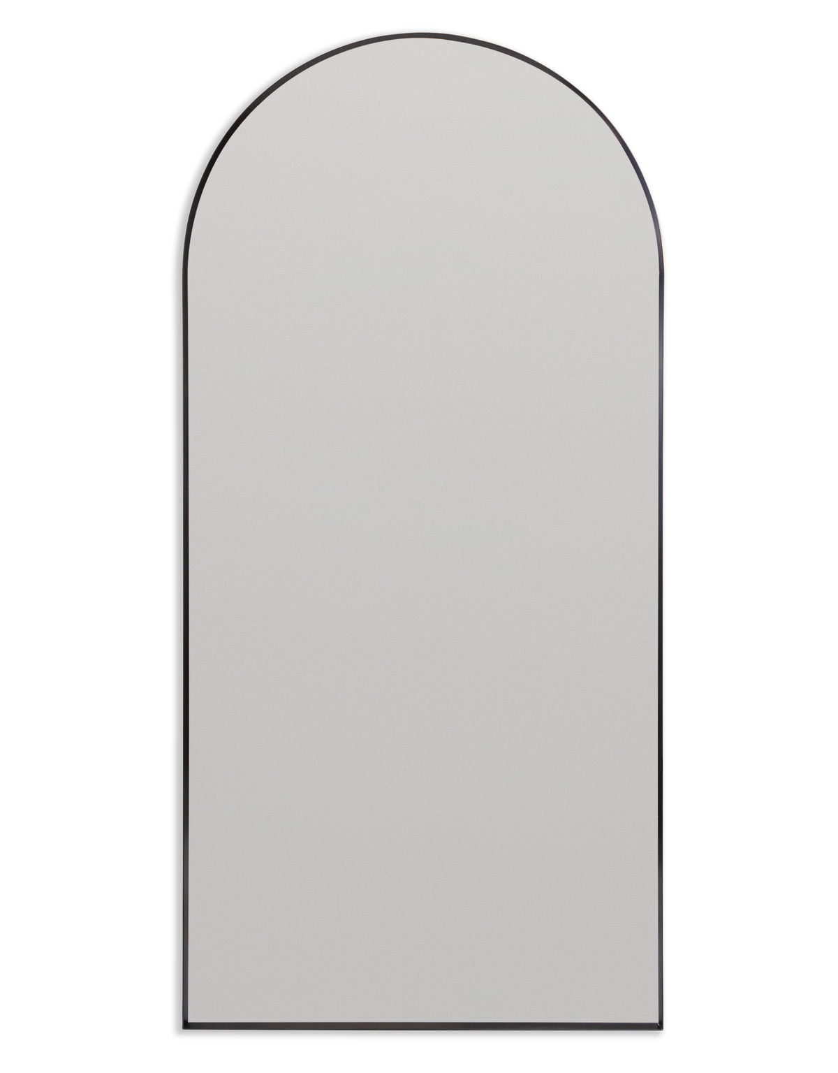 Extra Large Arch Black Metal Flare-Framed Broadway Wall Mirror