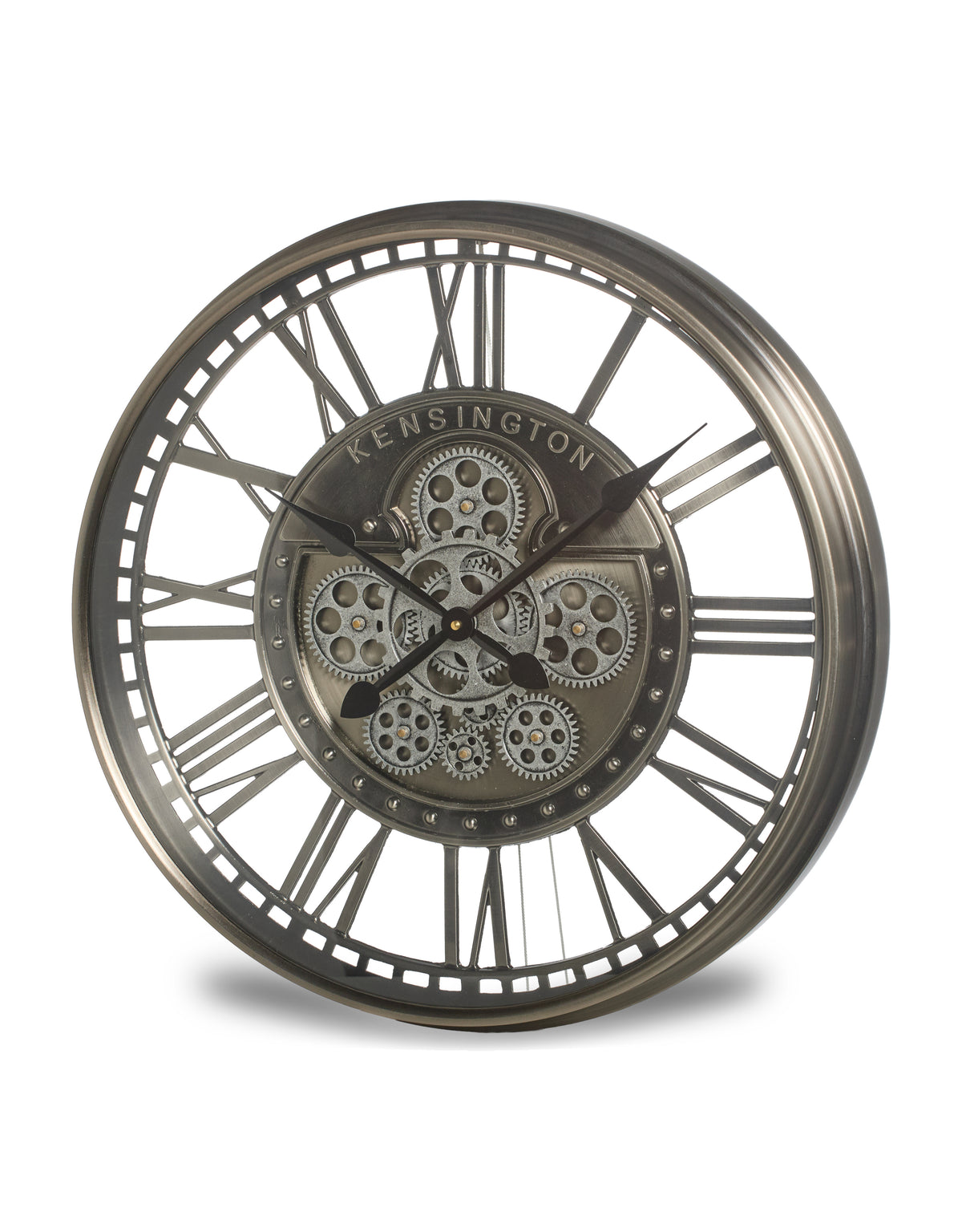 Brushed Antique Silver Kensington Wall Clock
