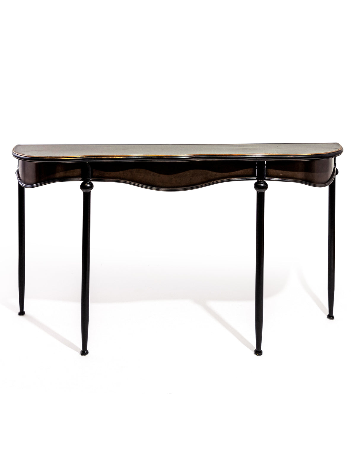 Black & Antique Gold "Orwell" Console Table