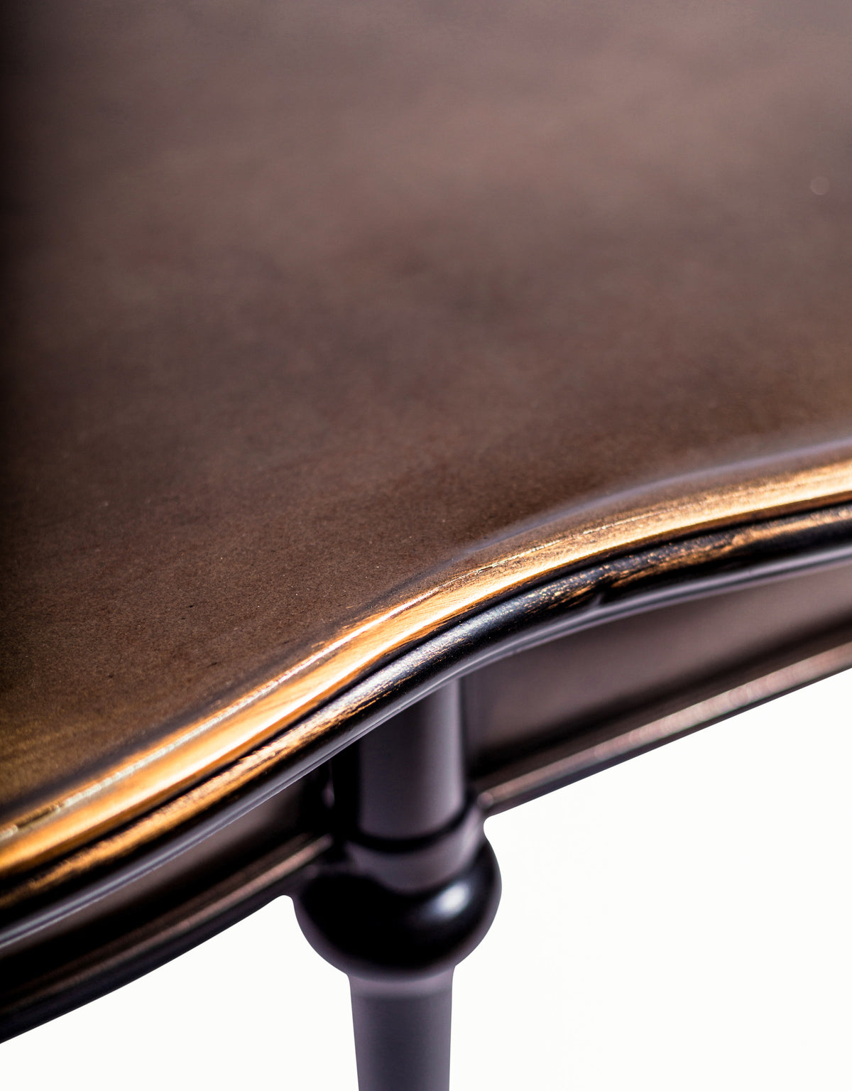 Black & Antique Gold "Orwell" Console Table
