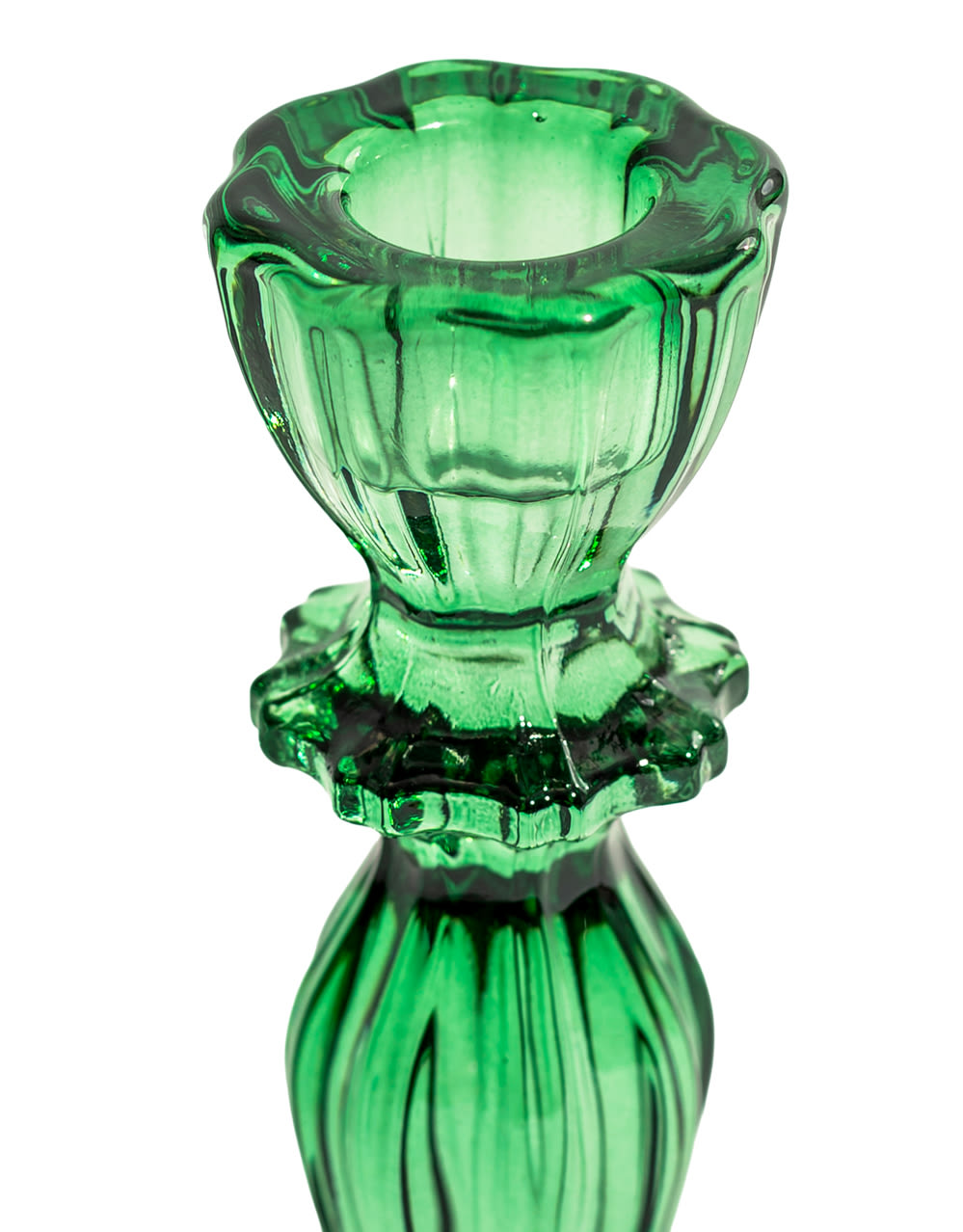Dark Green Classic Glass Candle Holder