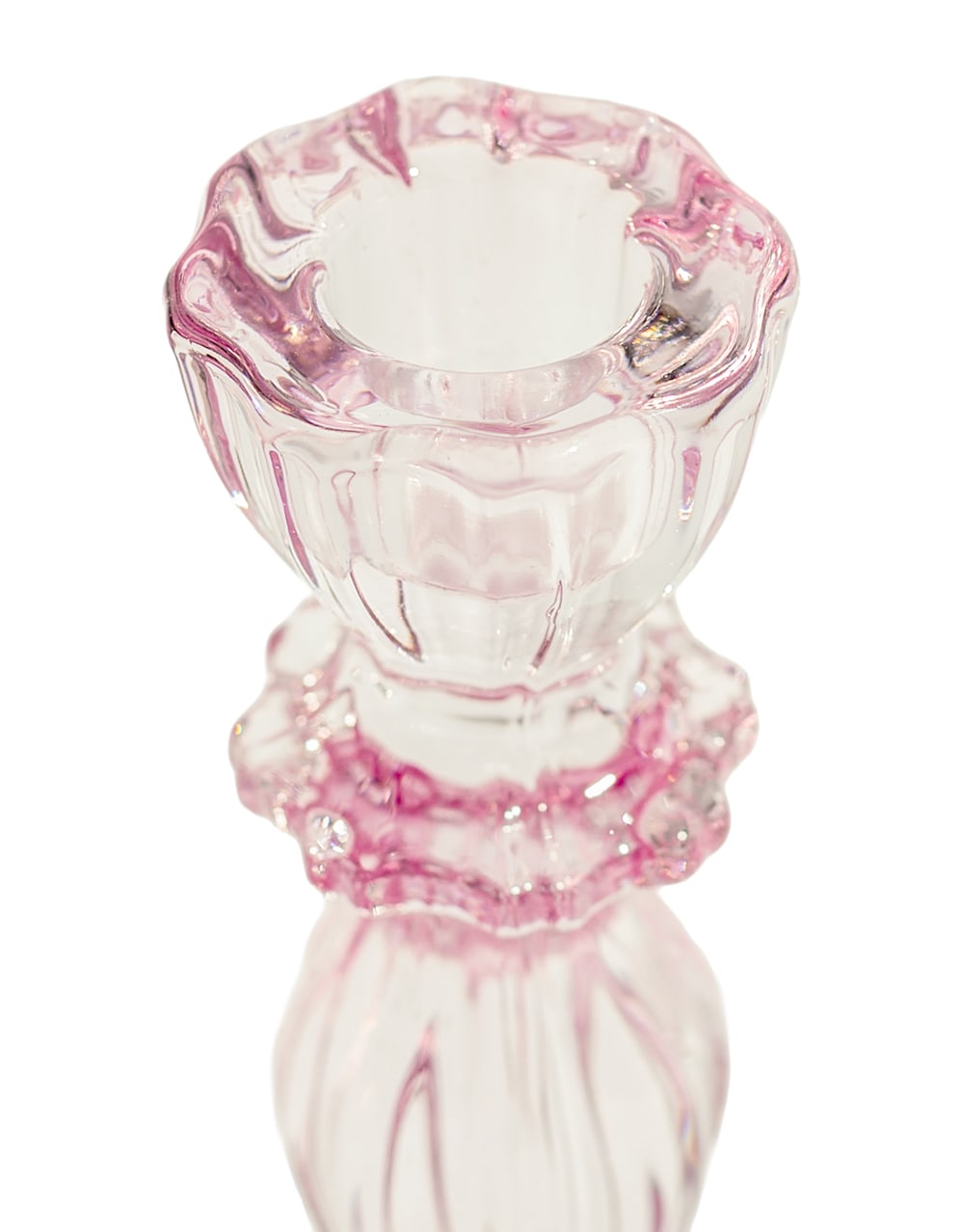 Pink Classic Glass Candle Holder
