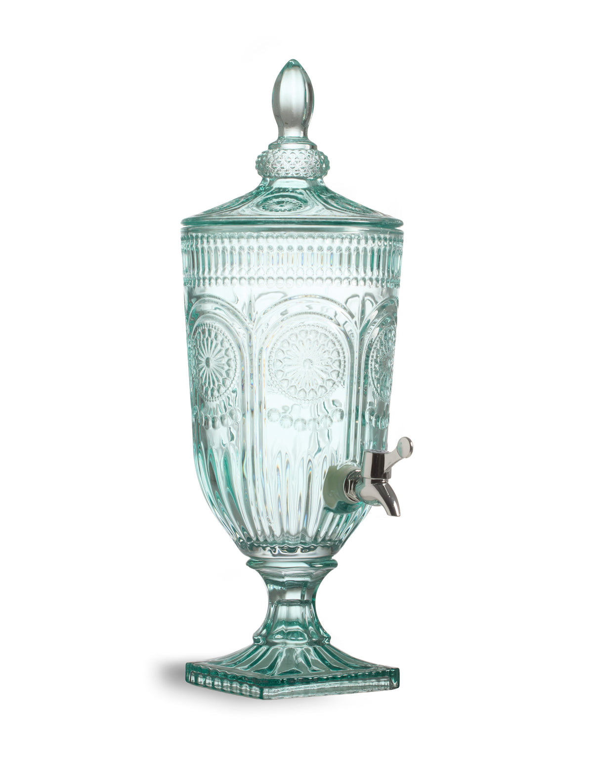 Teal Patterned 3-Litre Glass Drinks Server