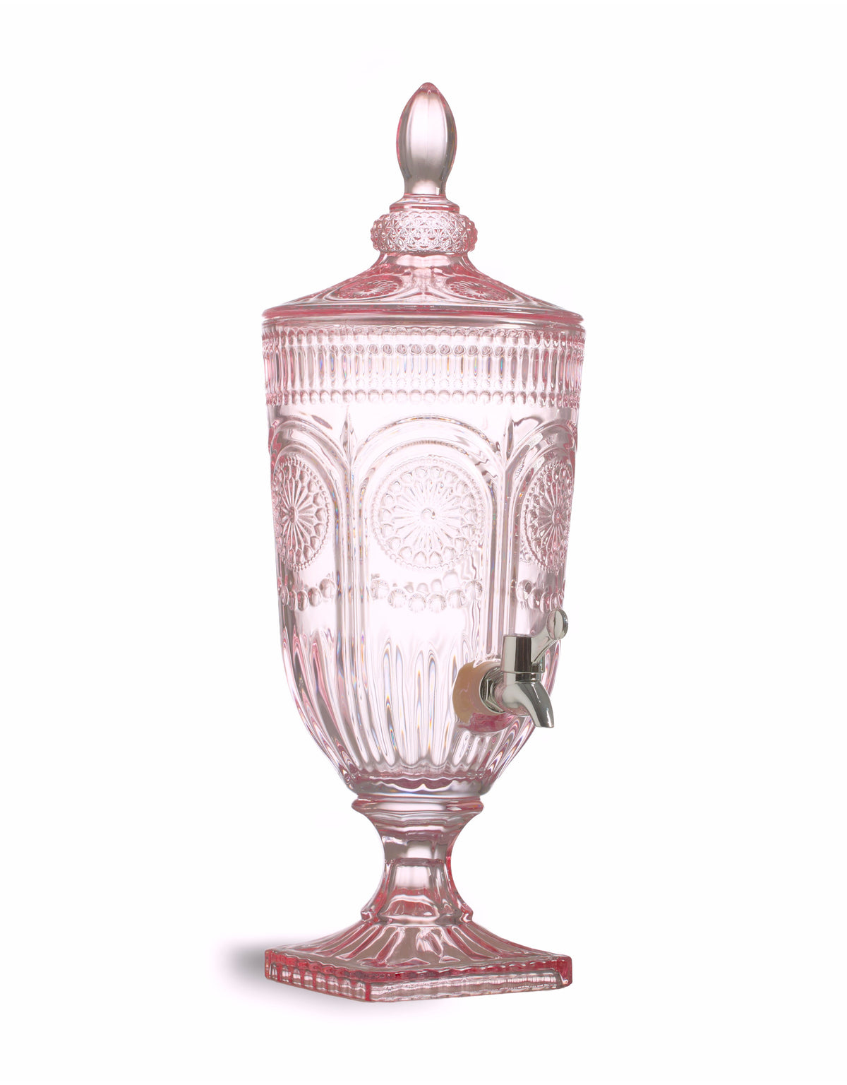 Pink Patterned 3-Litre Glass Drinks Server