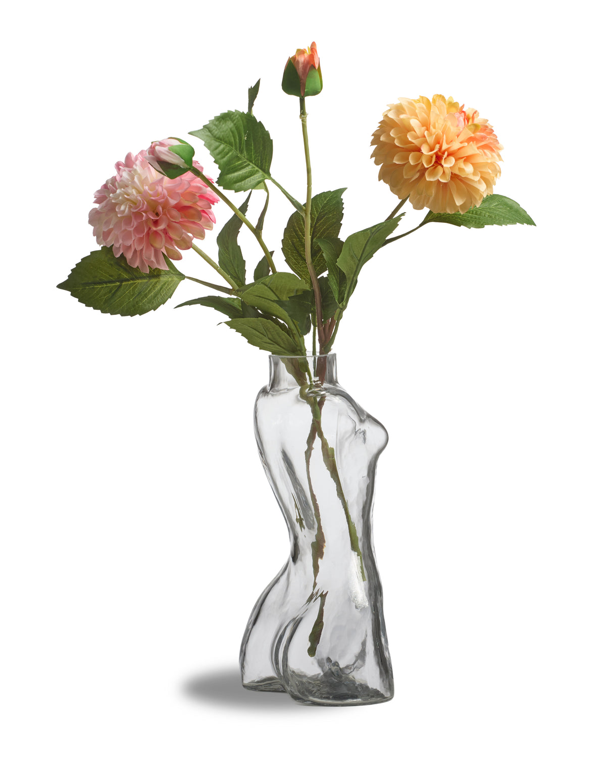 Clear Female Body Glass Stem Vase