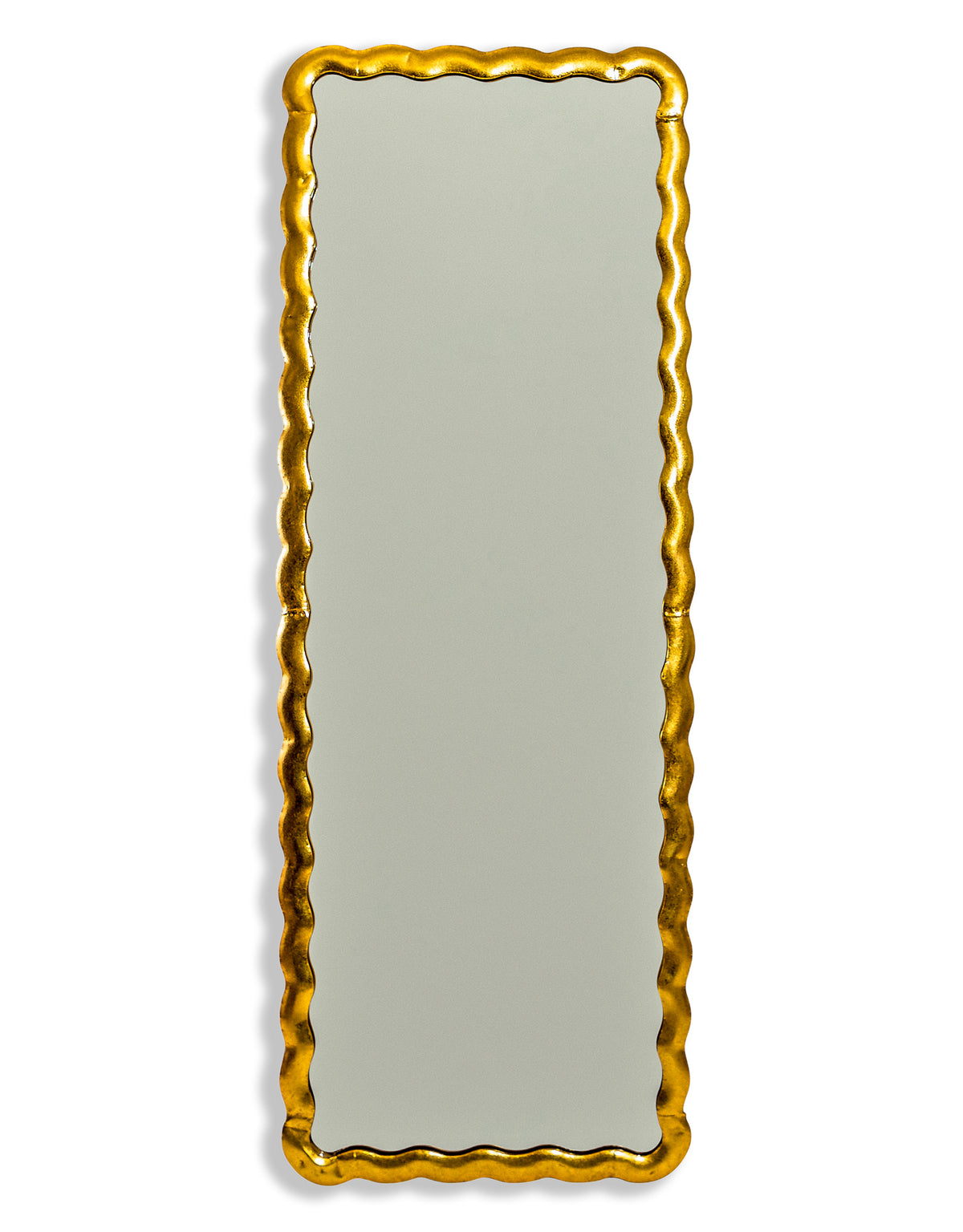 Extra Large Antique Gold Wave Wall / Lean-To Mirror