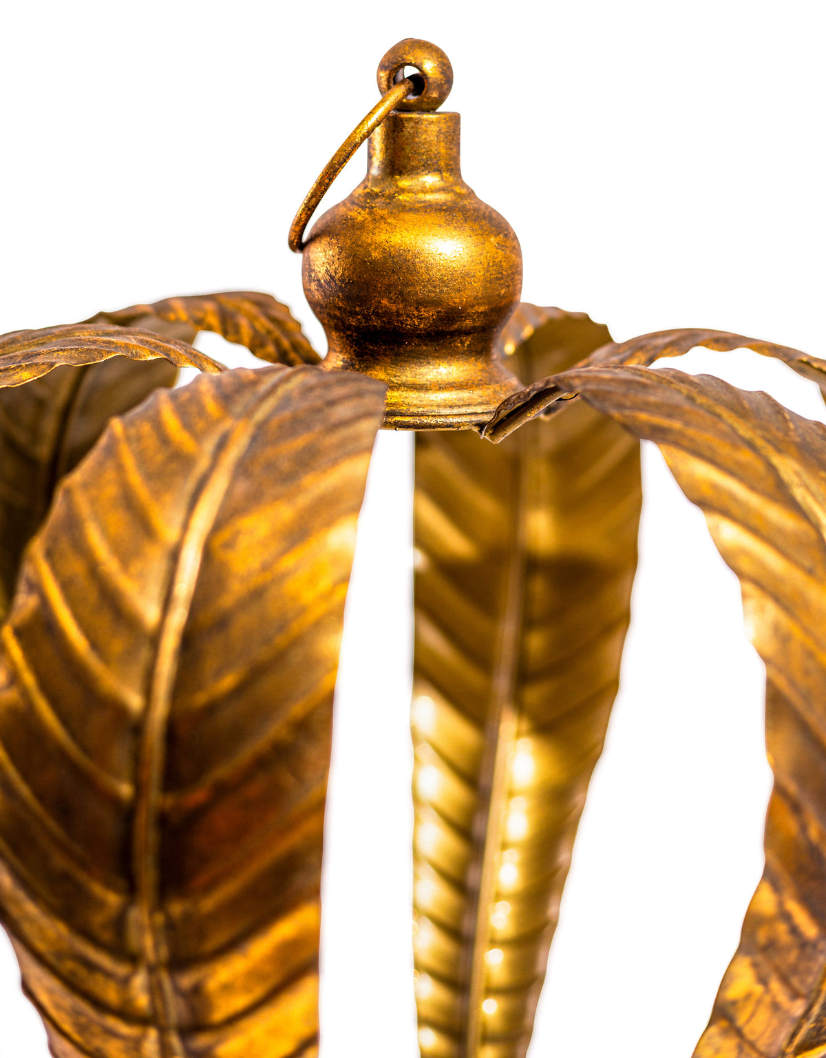 Gold Metal Crown Floor Lamp