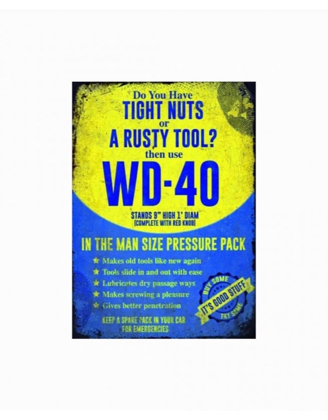 Retro Metal WD-40 Wall Sign 30x40cm