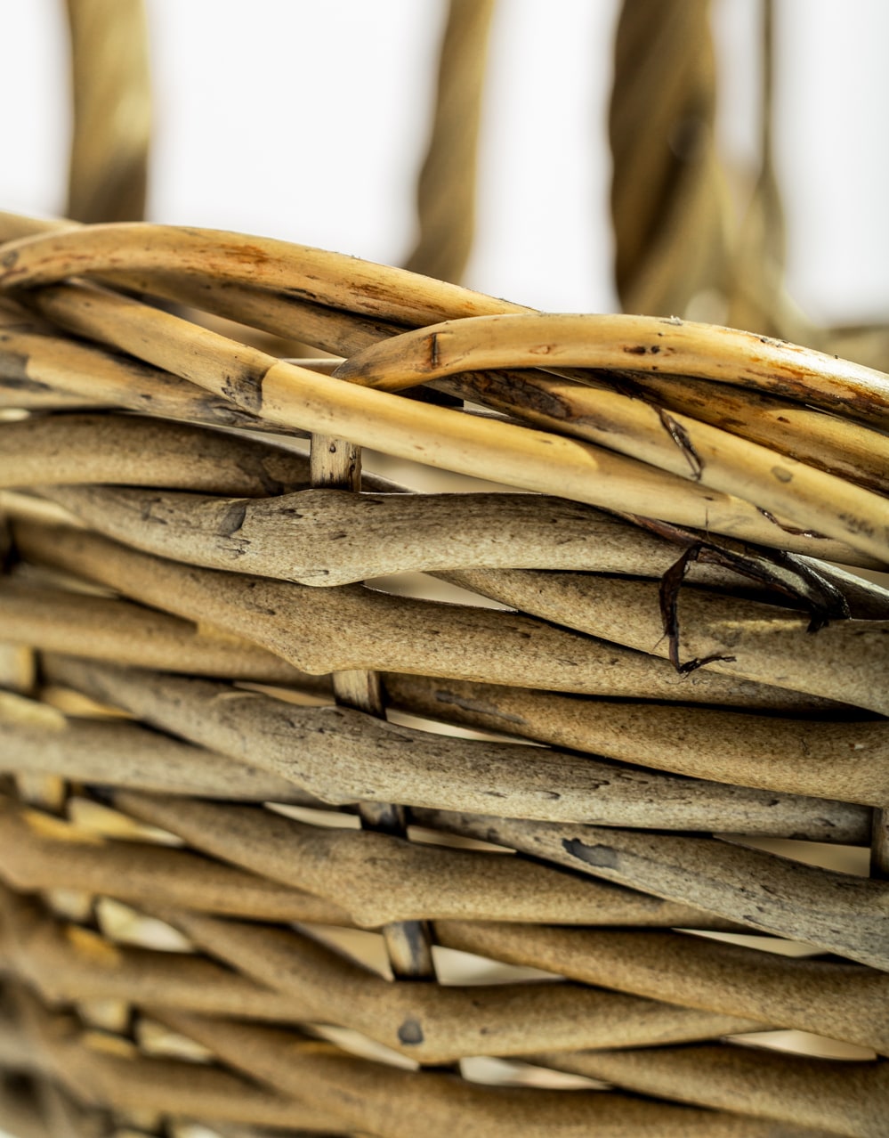 Set of 3 Rustic Woven "Picker" Baskets