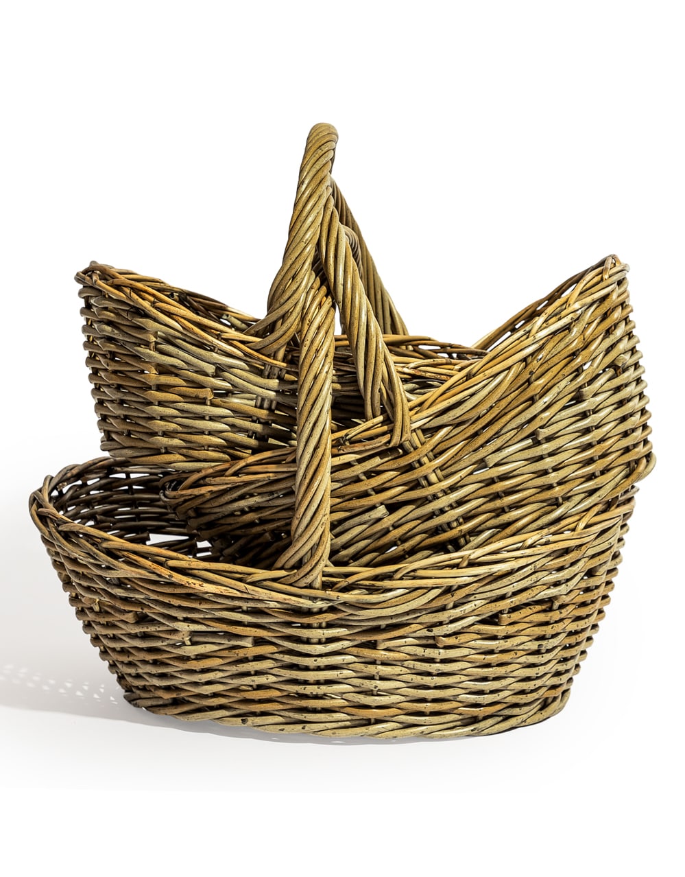 Set of 3 Rustic Woven "Picker" Baskets