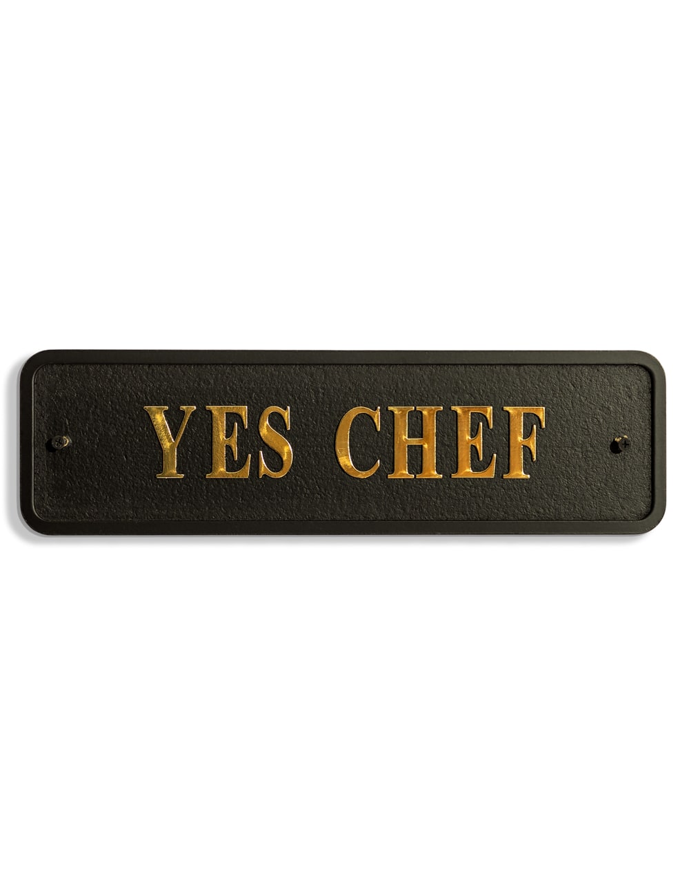 Black & Gold "Yes Chef" Wall Sign