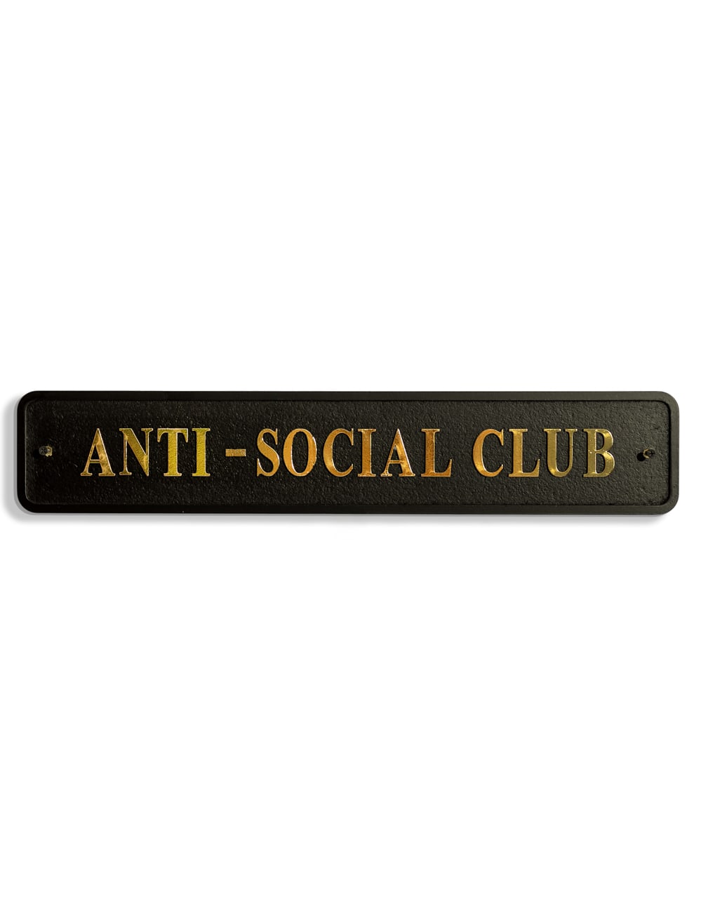 Black & Gold "Anti-Social Club" Wall Sign