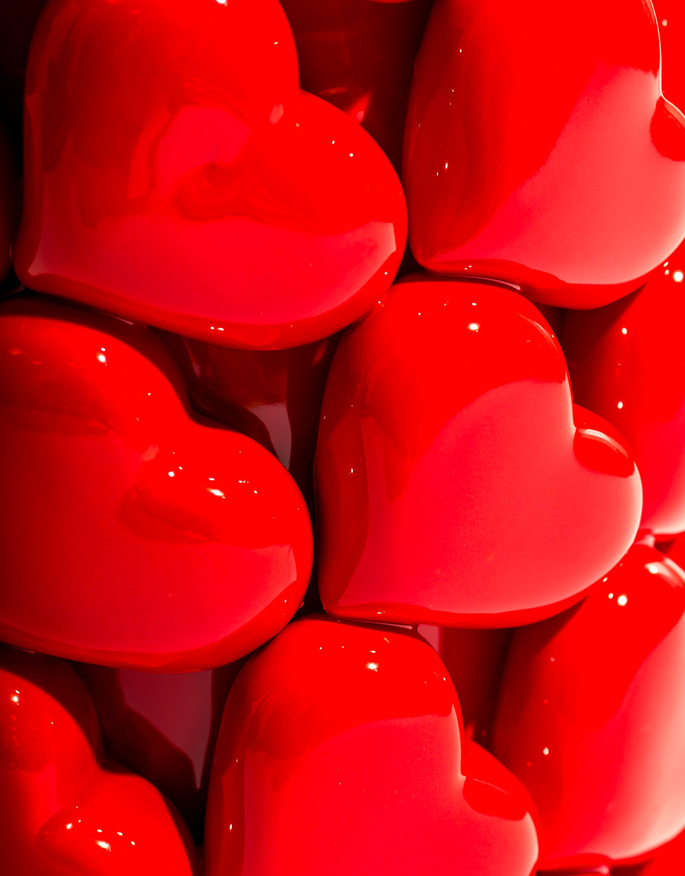Large Multi Heart Ceramic Vase