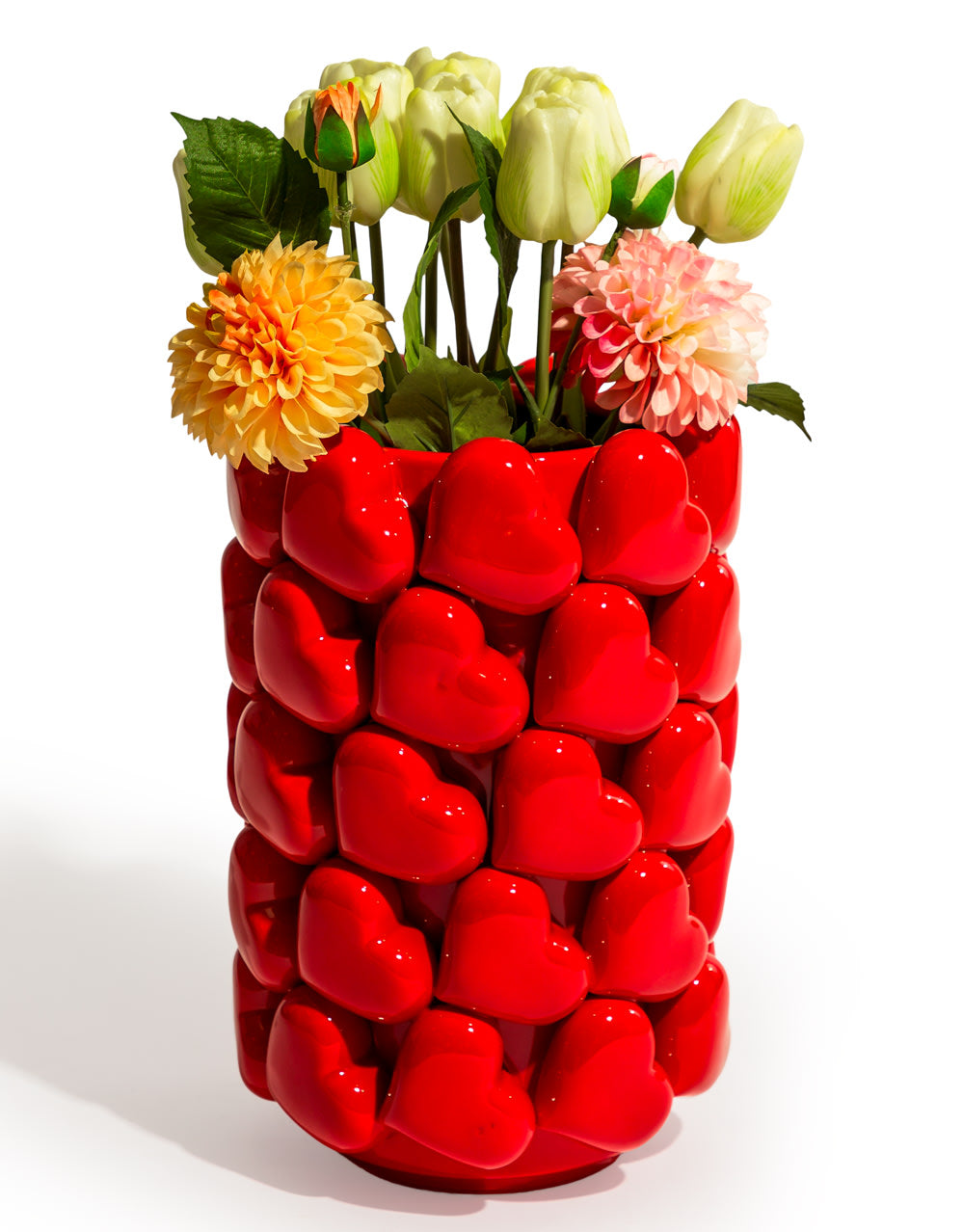 Large Multi Heart Ceramic Vase