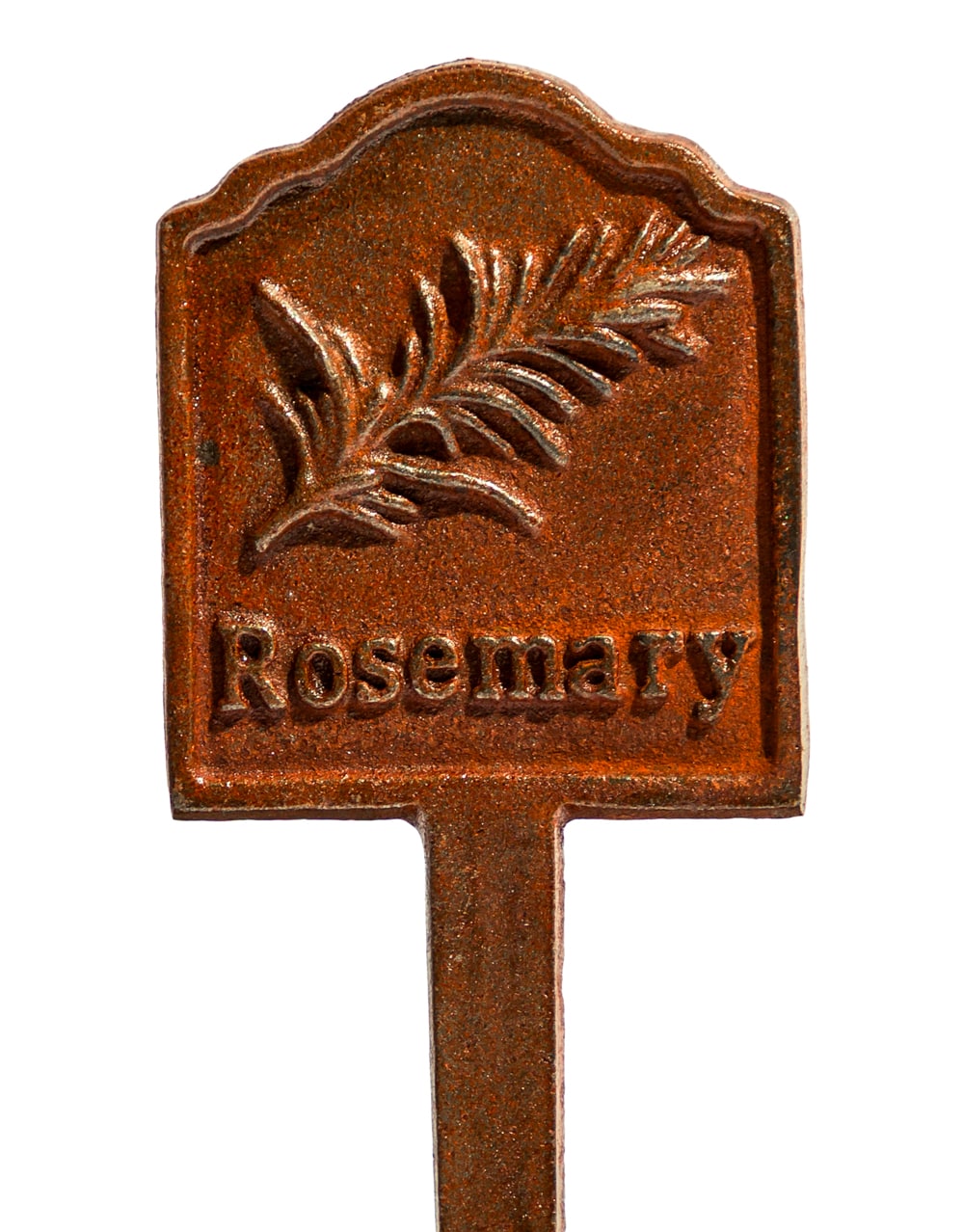 Rusted 'Rosemary' Cast Iron Herb Garden Planter Sign