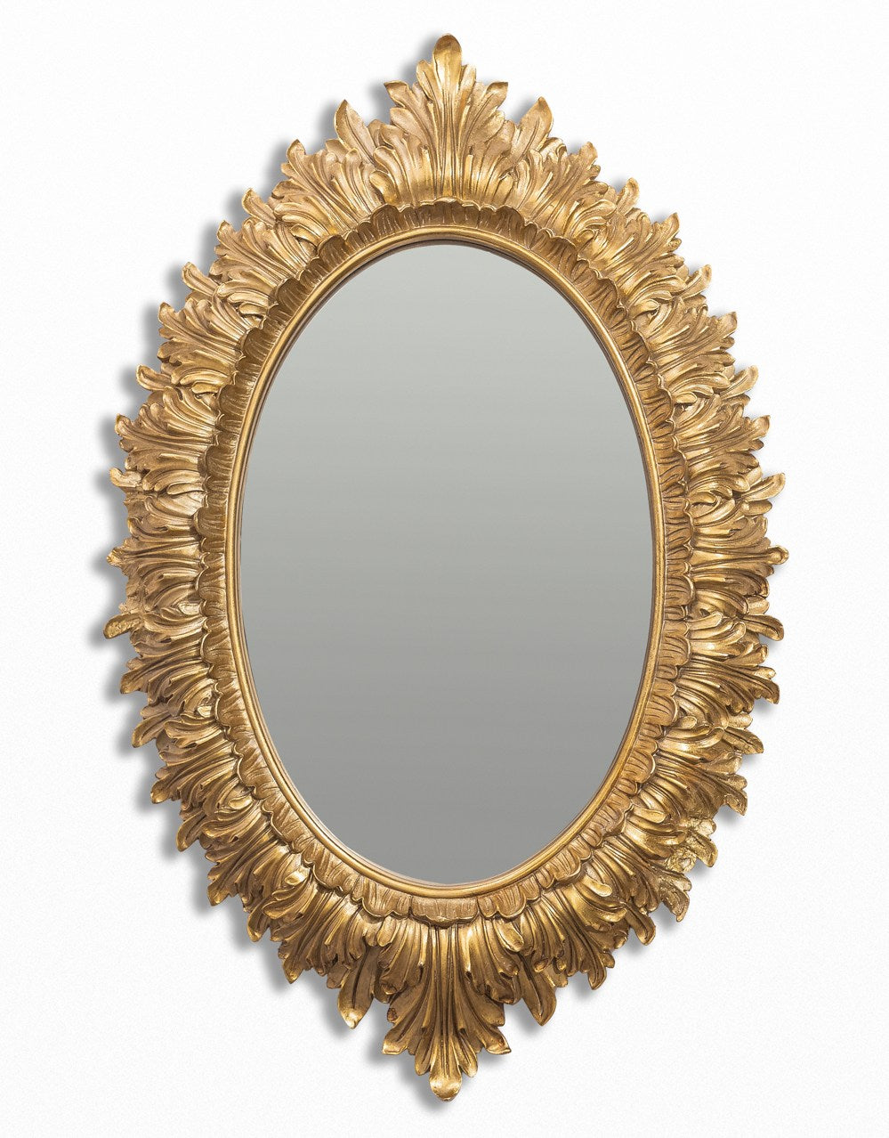 Antique Gold Layered Leaf Wall Mirror