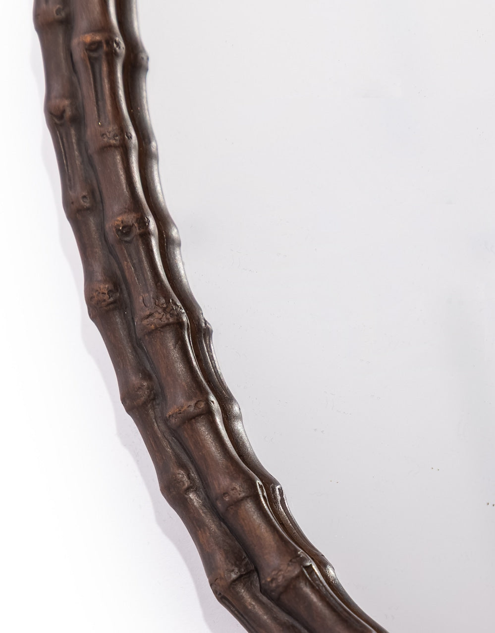 Natural 'Bamboo Cane' Oval Wall Mirror