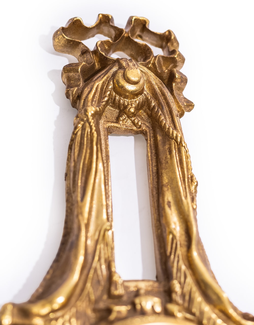 Antique Gold Wall Hanging Ornate Bow Clock