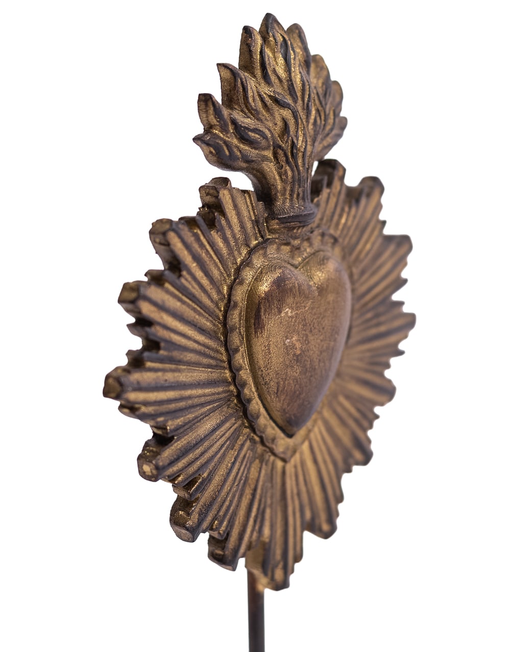 Antique Gold "Sacred Heart" Ornament on Stand