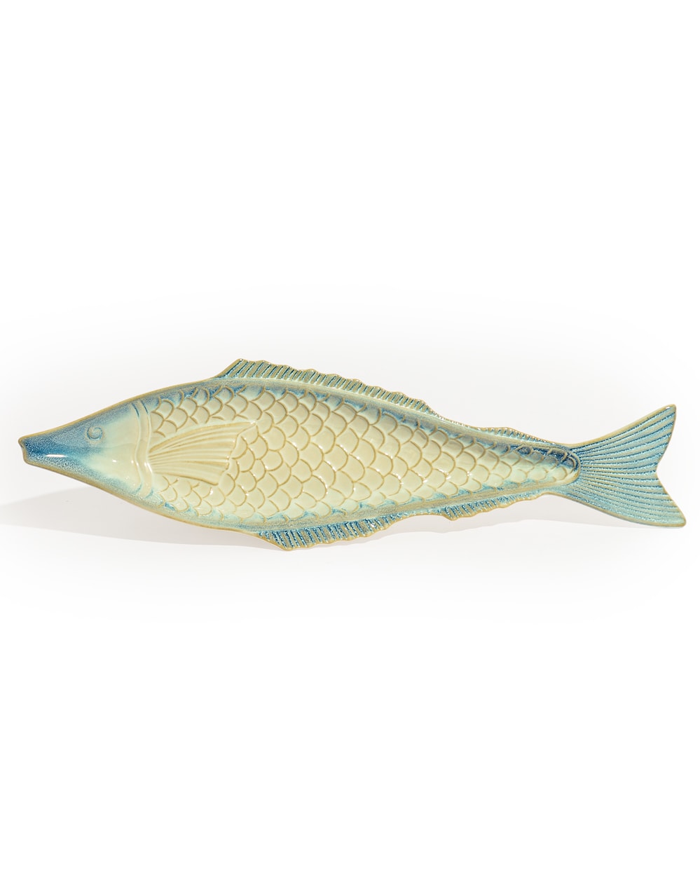 Blue & White Ceramic Fish Dish