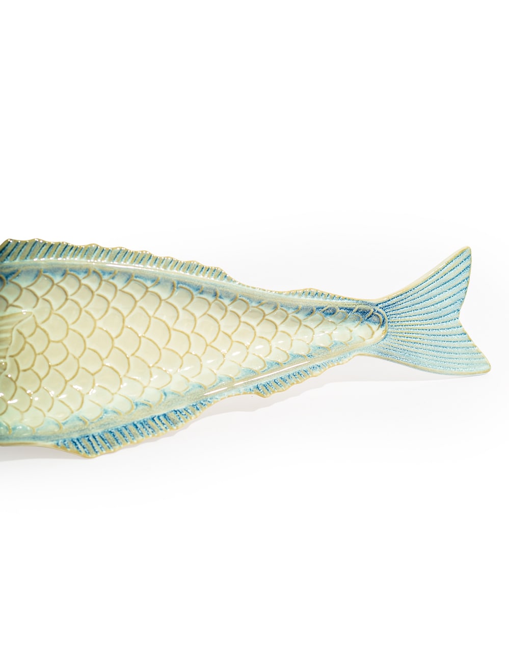 Blue & White Ceramic Fish Dish