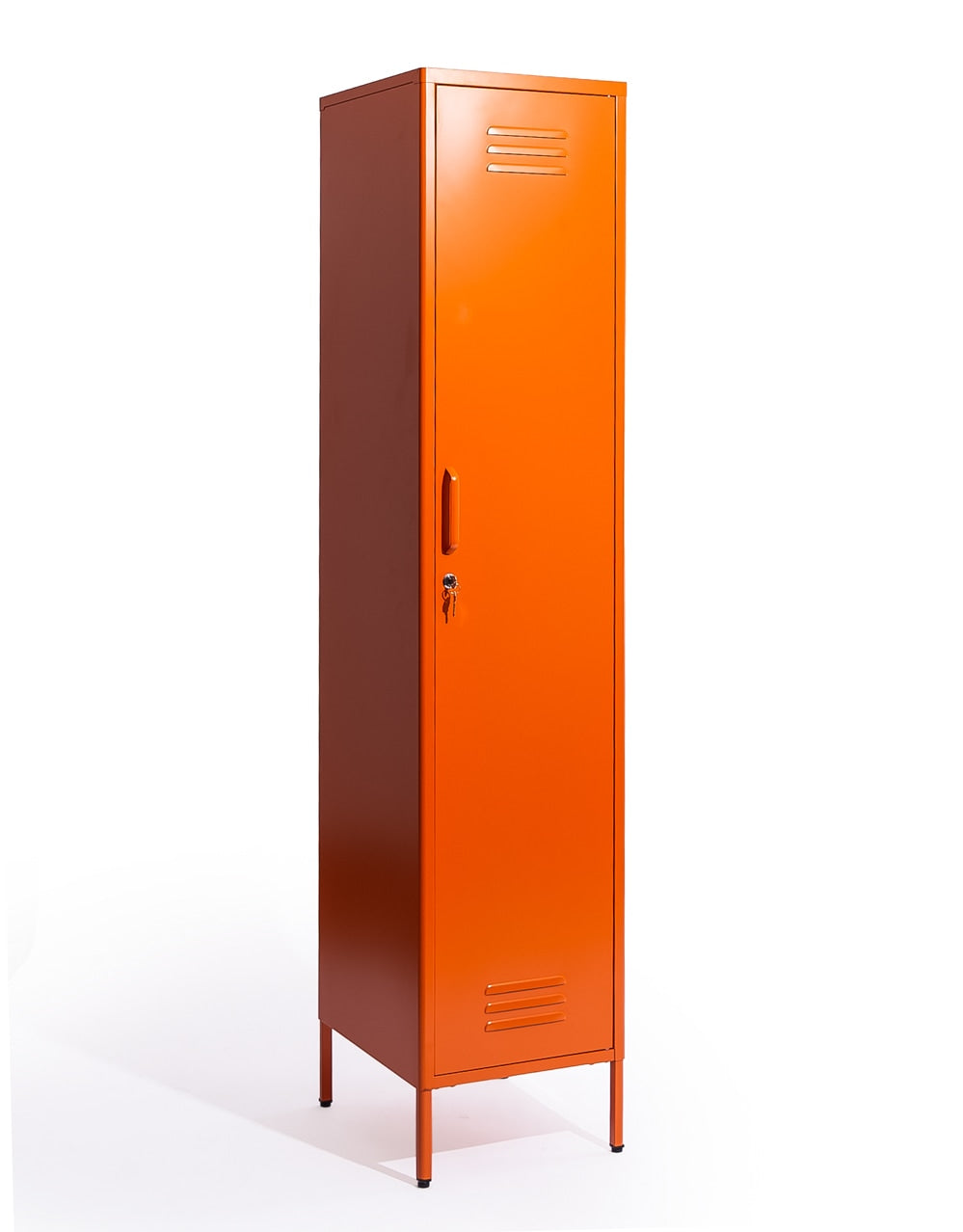 Tall Steel Metal Locker in Burnt Orange