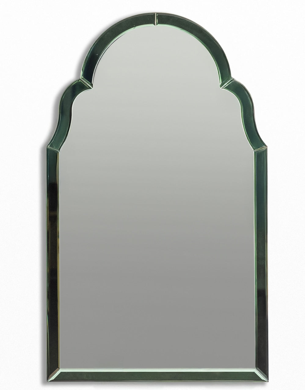 Portrait Green "Venus" Glass-Framed Wall Mirror