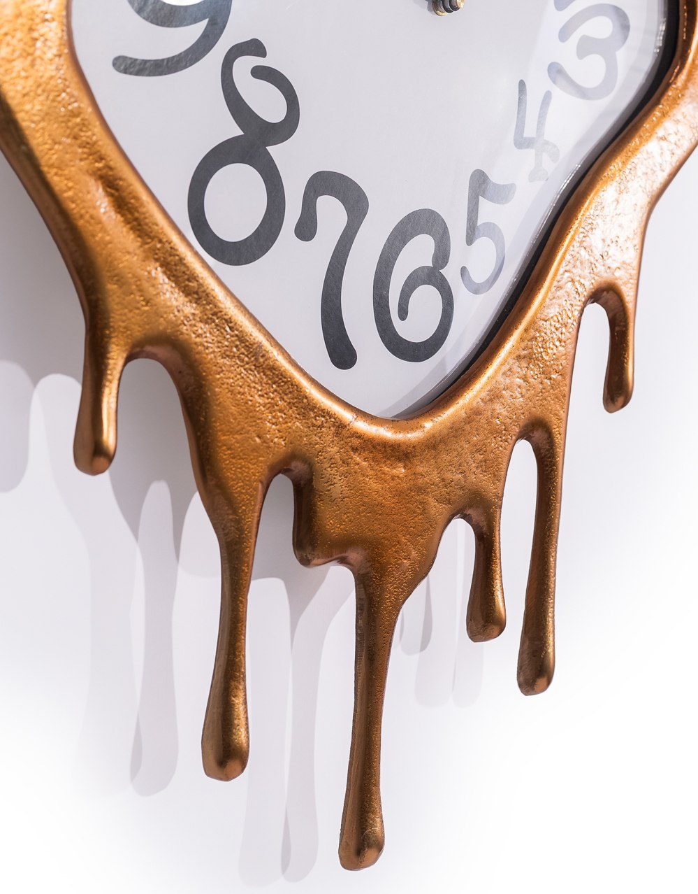 Gold "Dali" Drip Aluminium Wall Clock