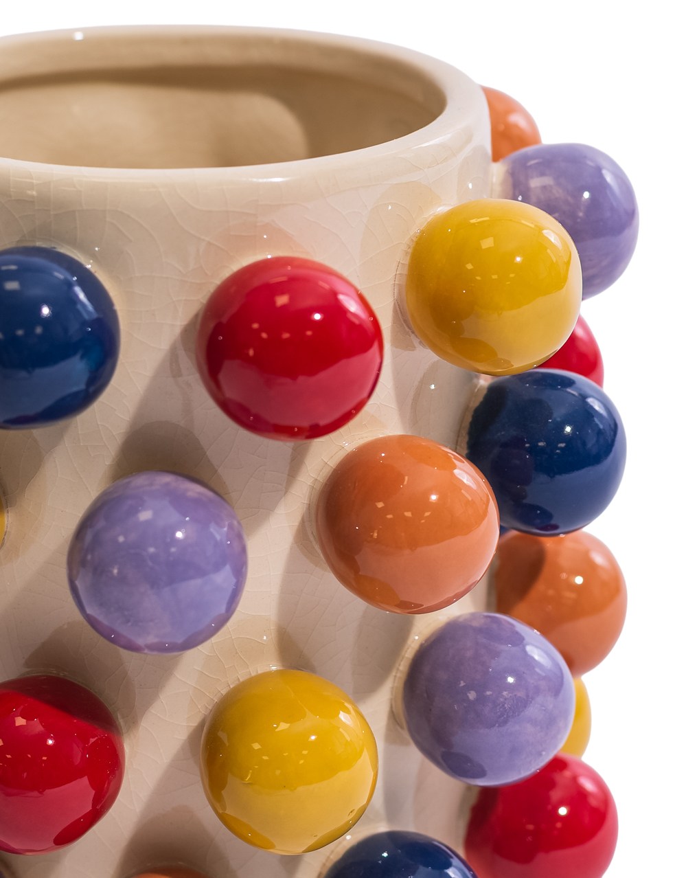 Ceramic Multi-Colour "Pom Pom" Vase