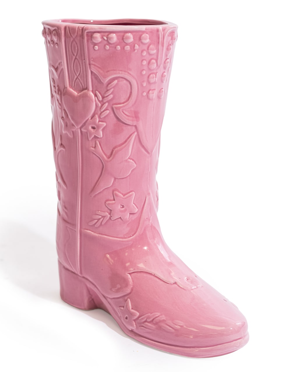 Large Pink "Swiftie" Cowboy Boot Ceramic Vase