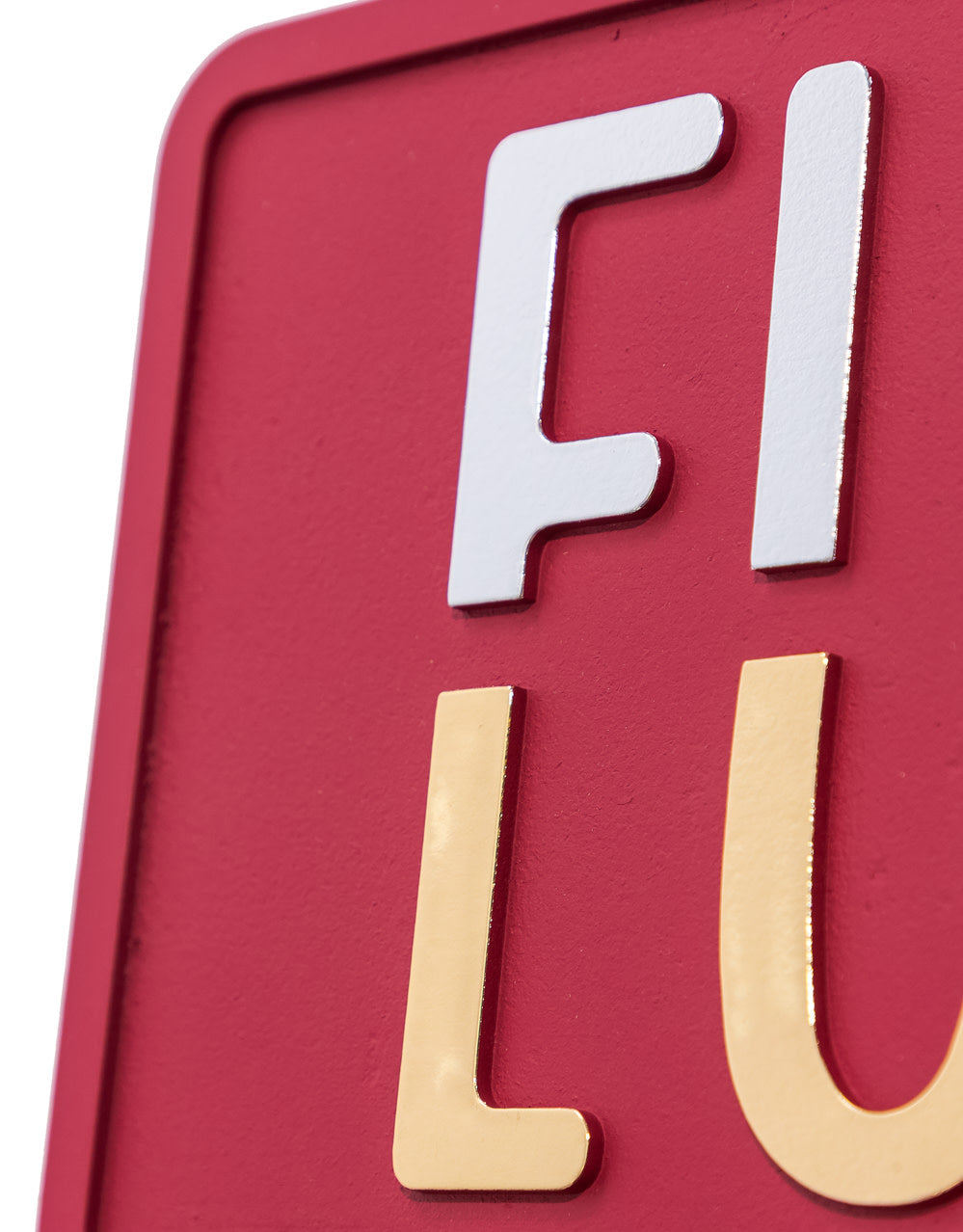 Red, Gold & Silver "Fuck You vs Love You" Wall Sign