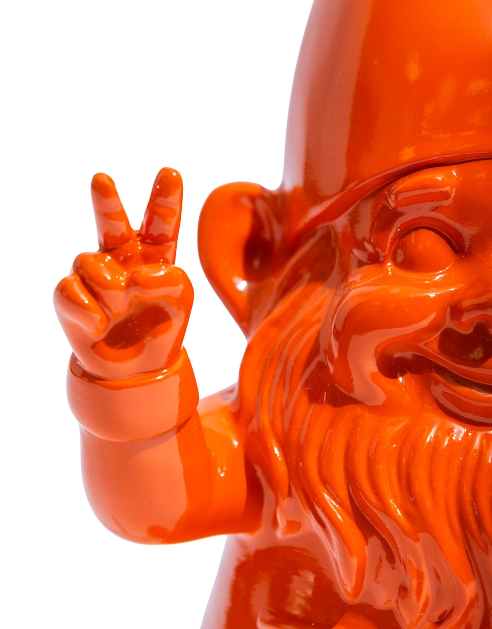 Medium Bright Orange "Peace" Gnome Figure