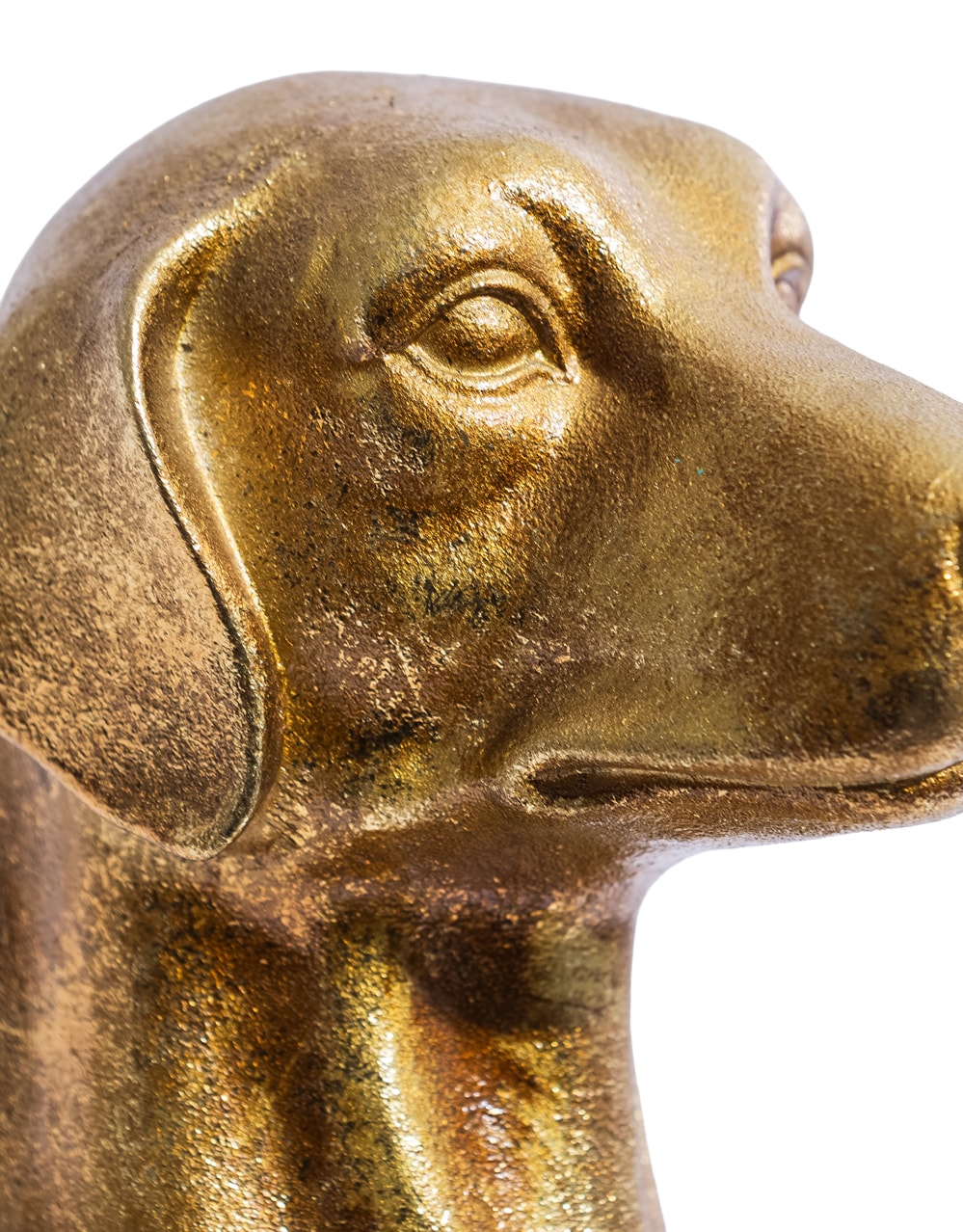 Antique Gold "Helpful Hound" Umbrella Stand