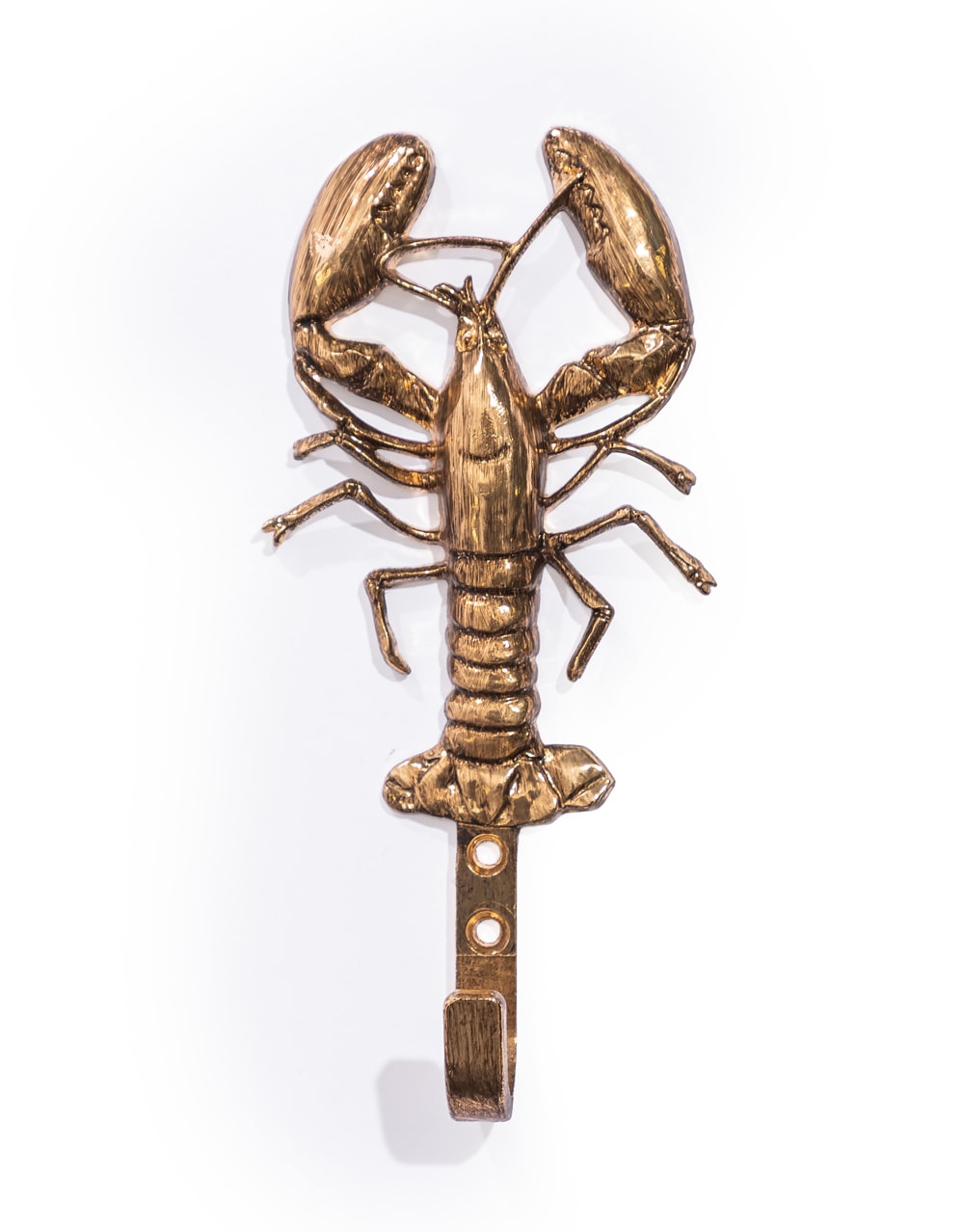 Large Gold Lobster Coat Hook