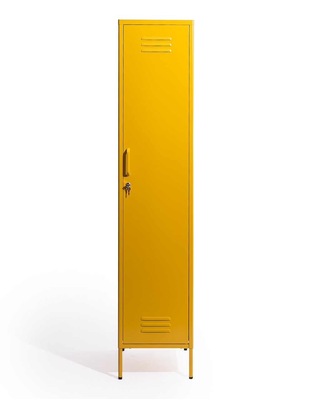 Tall Steel Metal Locker in Mustard Yellow