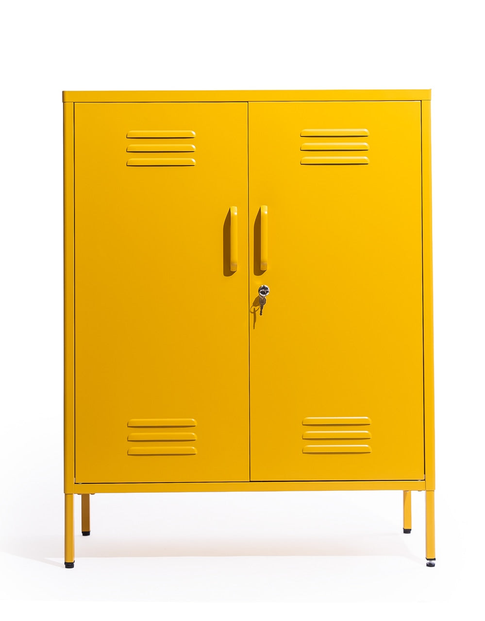 Medium Steel Metal Locker in Mustard Yellow