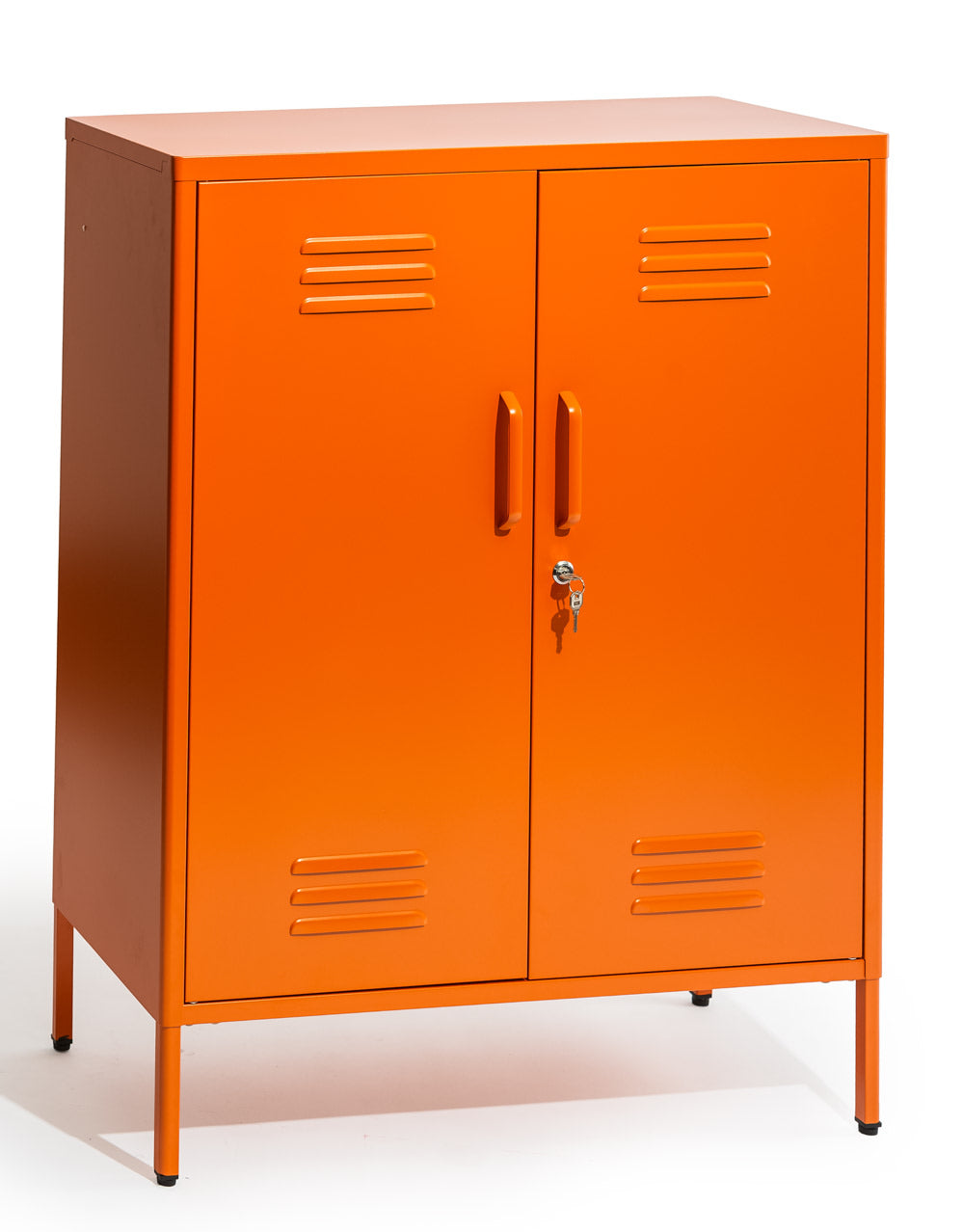 Medium Steel Metal Locker in Burnt Orange