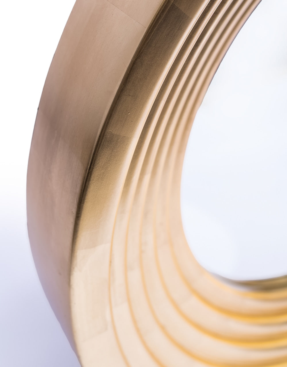 Extra Large Circular Step-Framed Bolzano Mirror