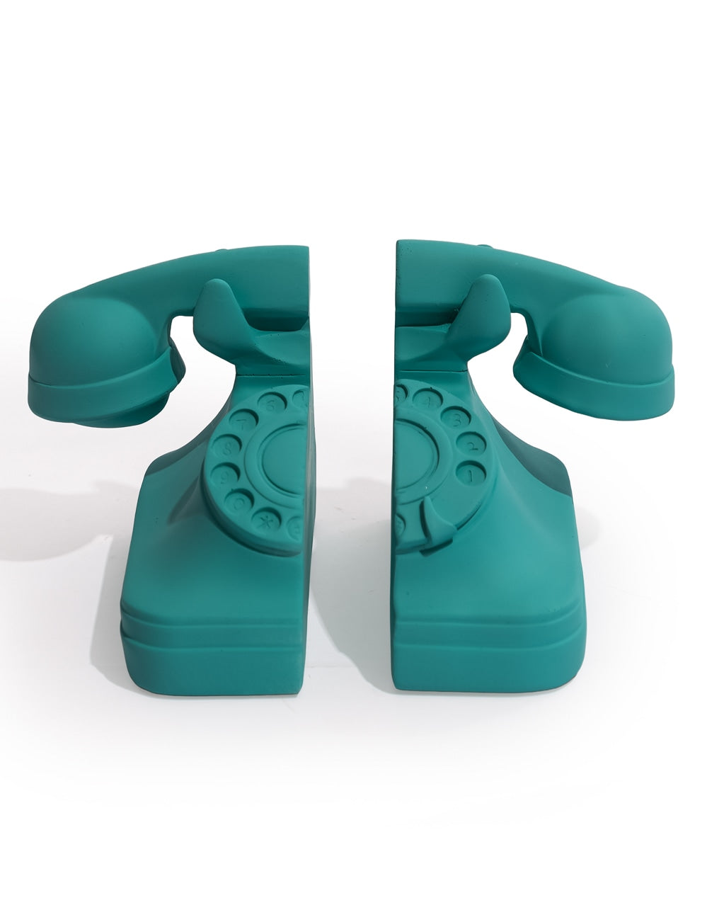 Set of Matt Aqua Blue Telephone Bookends