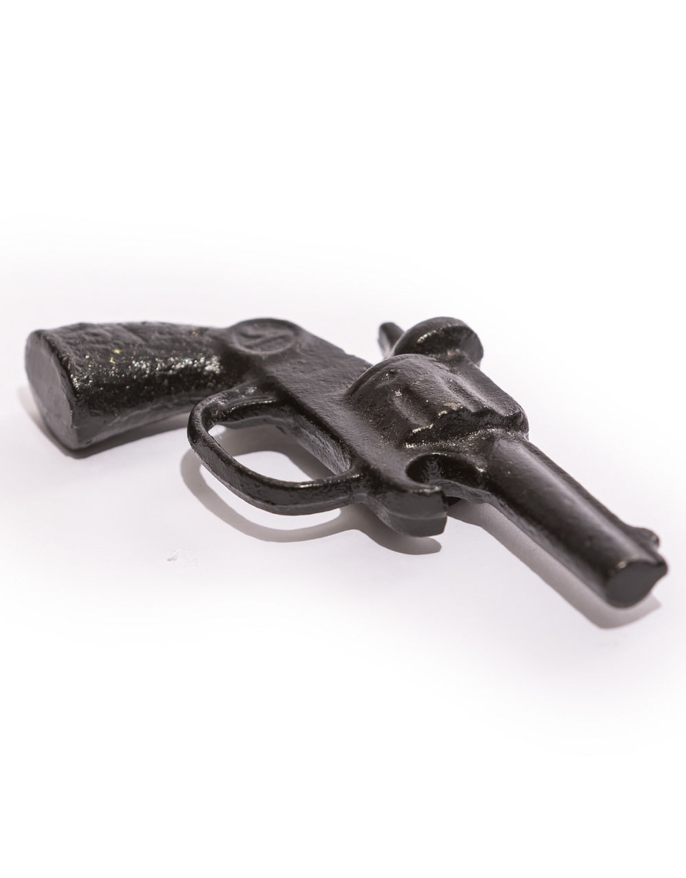 Antiqued Black Revolver Gun Bottle Opener