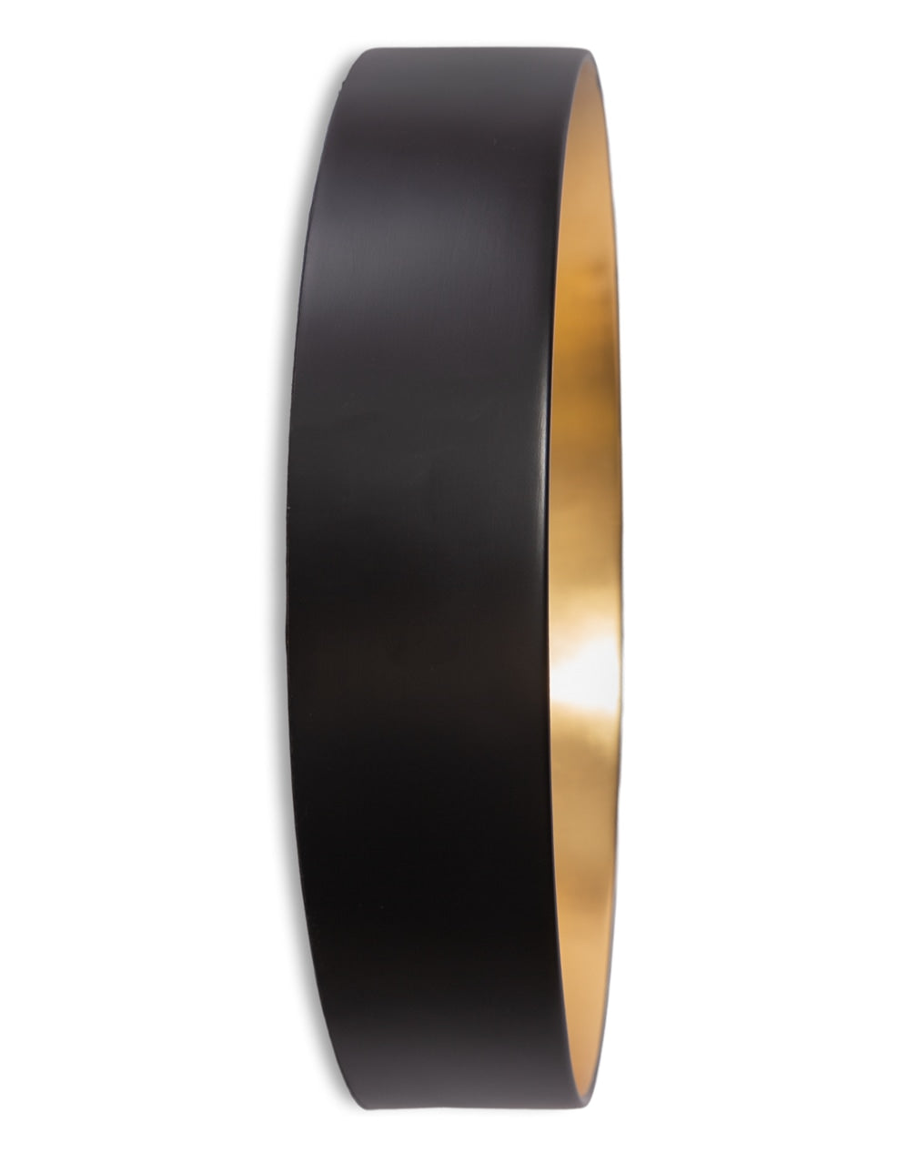 Medium Round Black & Gold Deep-Framed Belgravia Wall Mirror