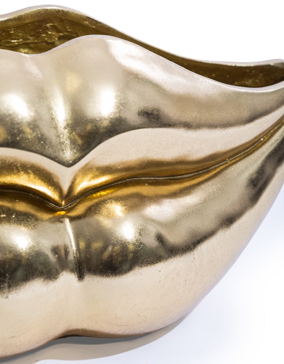 Extra Large Gold Lips Planter