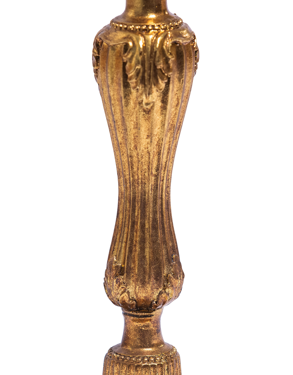 Large Antique Gold Empire Candlestick