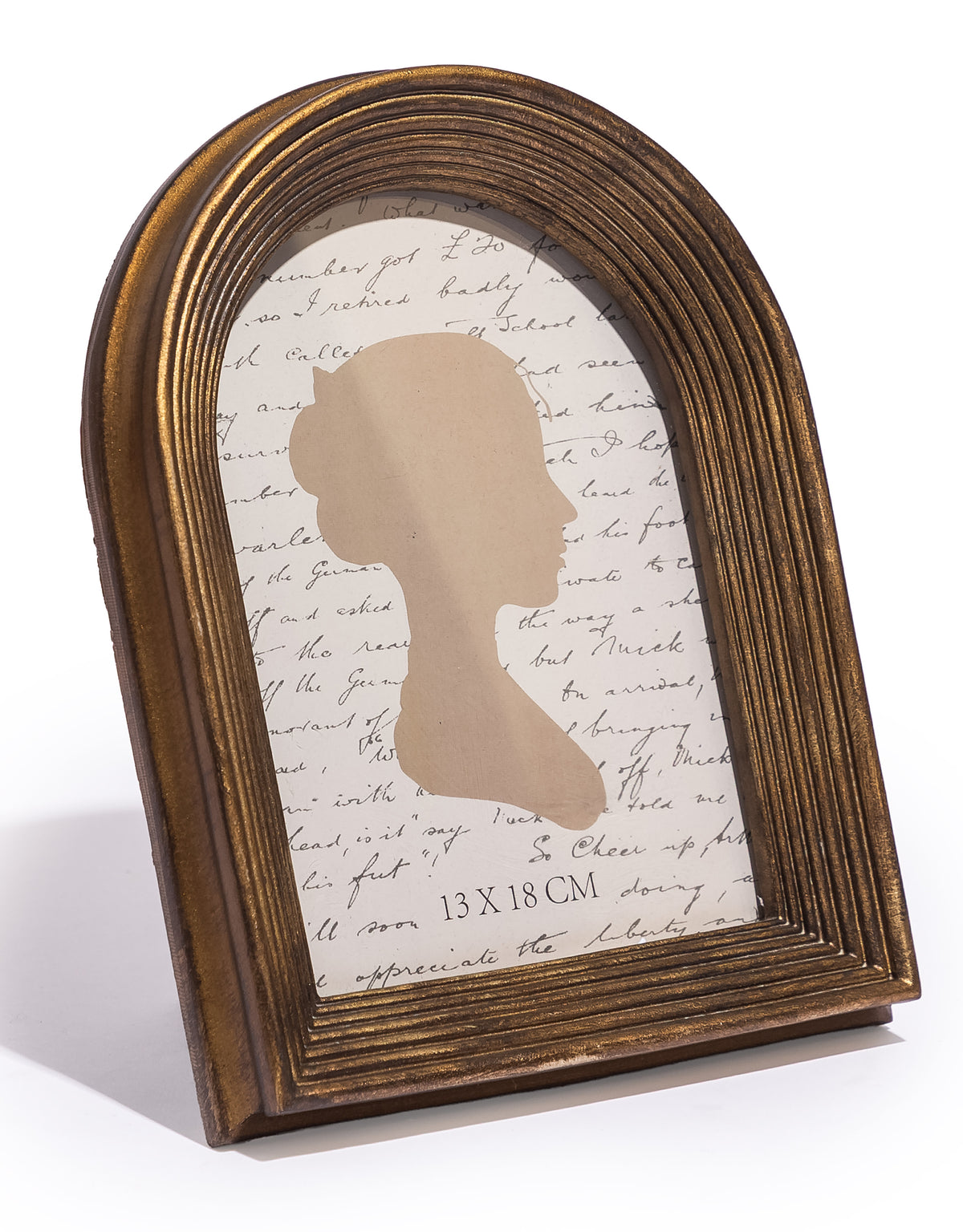 Antique Gold Ribbed Arch 5x7" Photo Frame