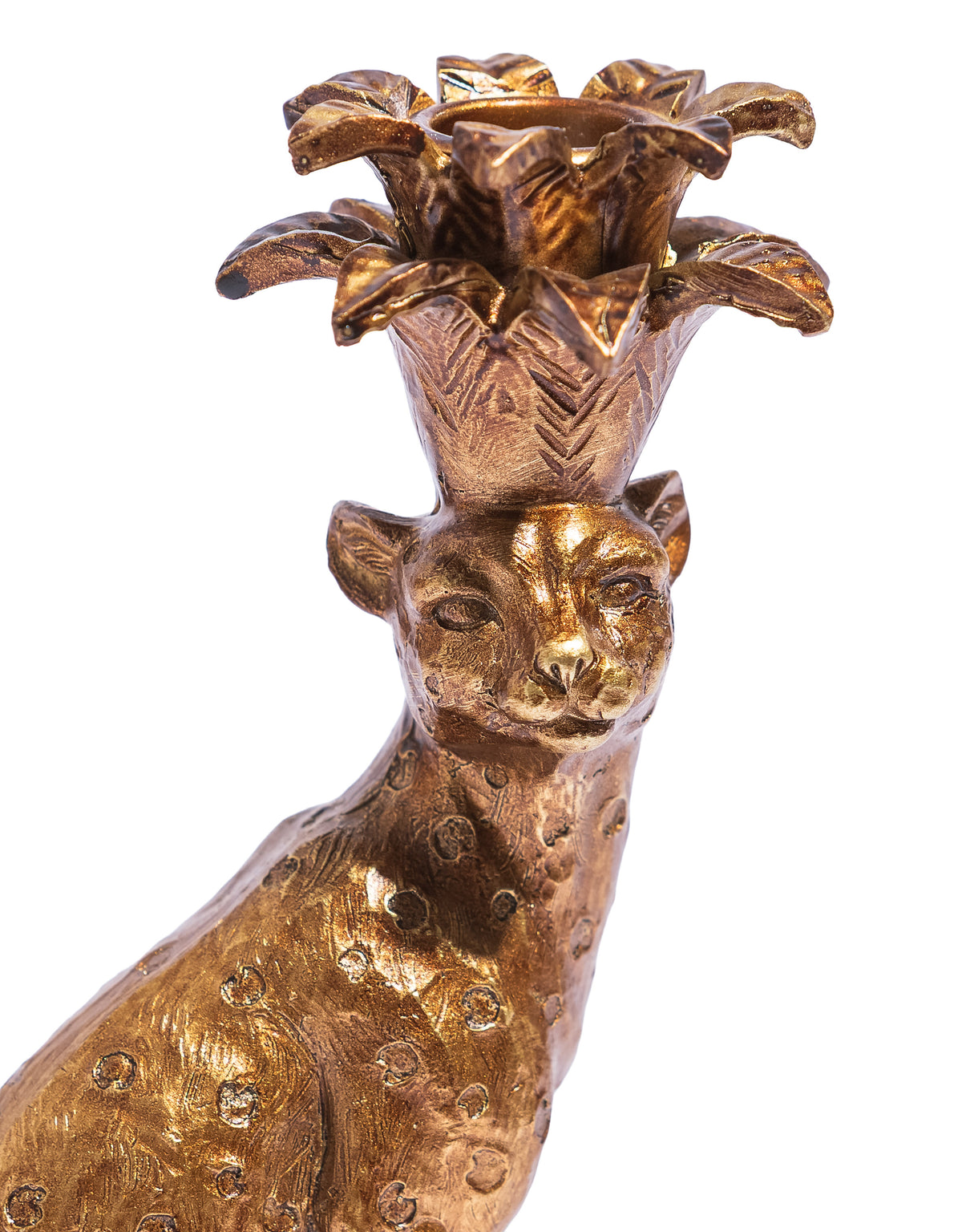 Sitting Leopard Candle Holder