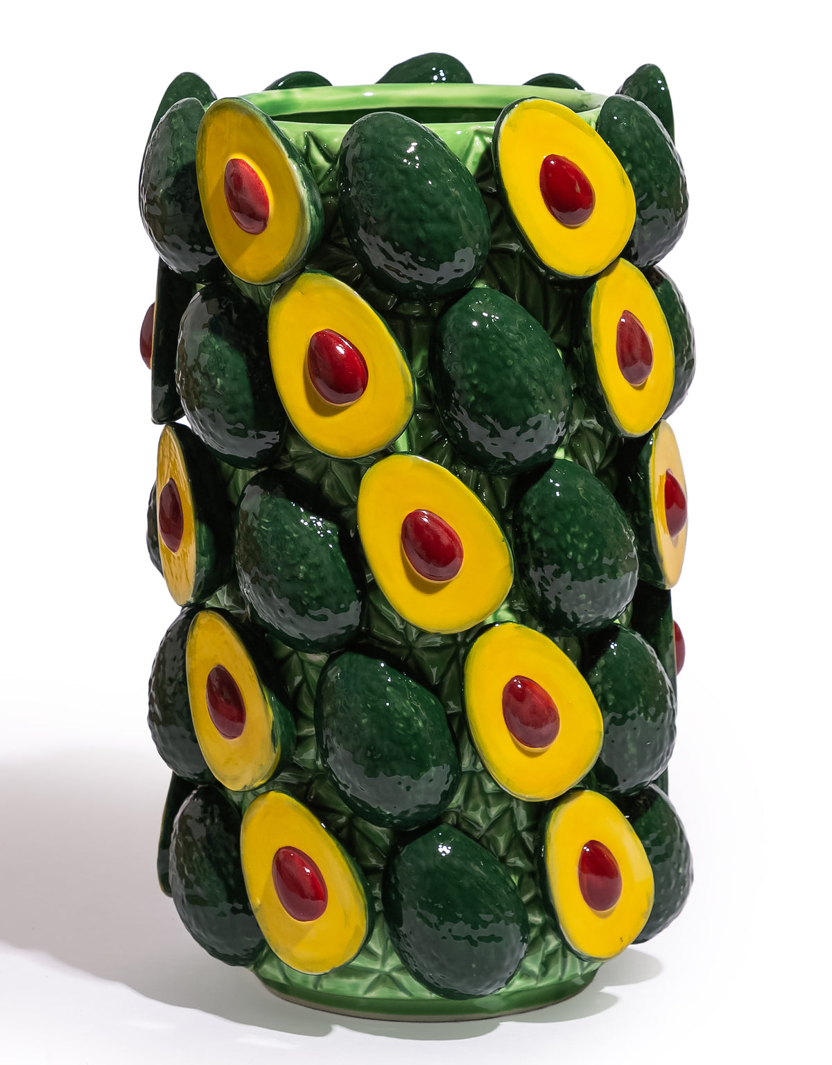 Large Multi Avocado Ceramic Vase