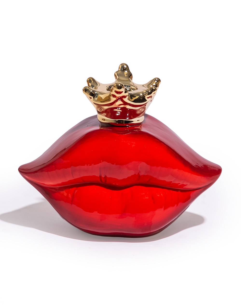 "Queen of Lips" Red Ceramic Candle Holder