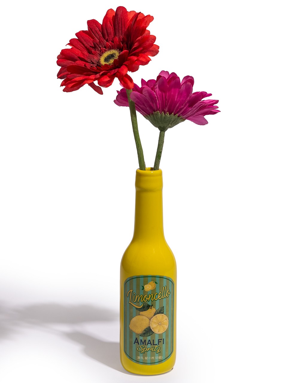 Limoncello Bottle Ceramic Stem Vase