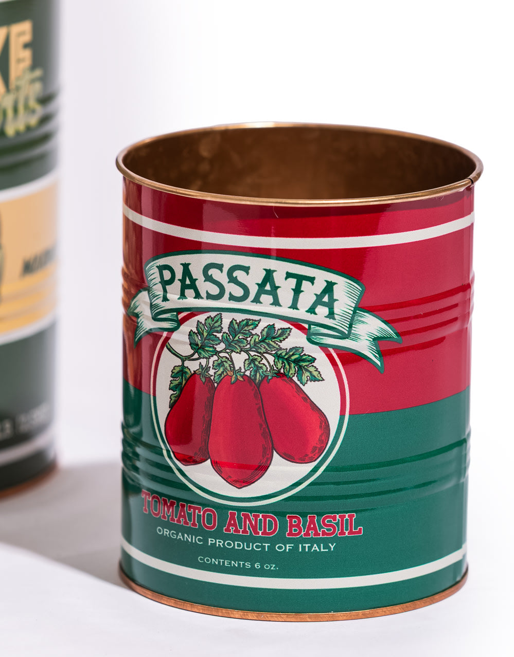 Set of 3 Retro "Artichoke, Olives, Passata" Storage Tins
