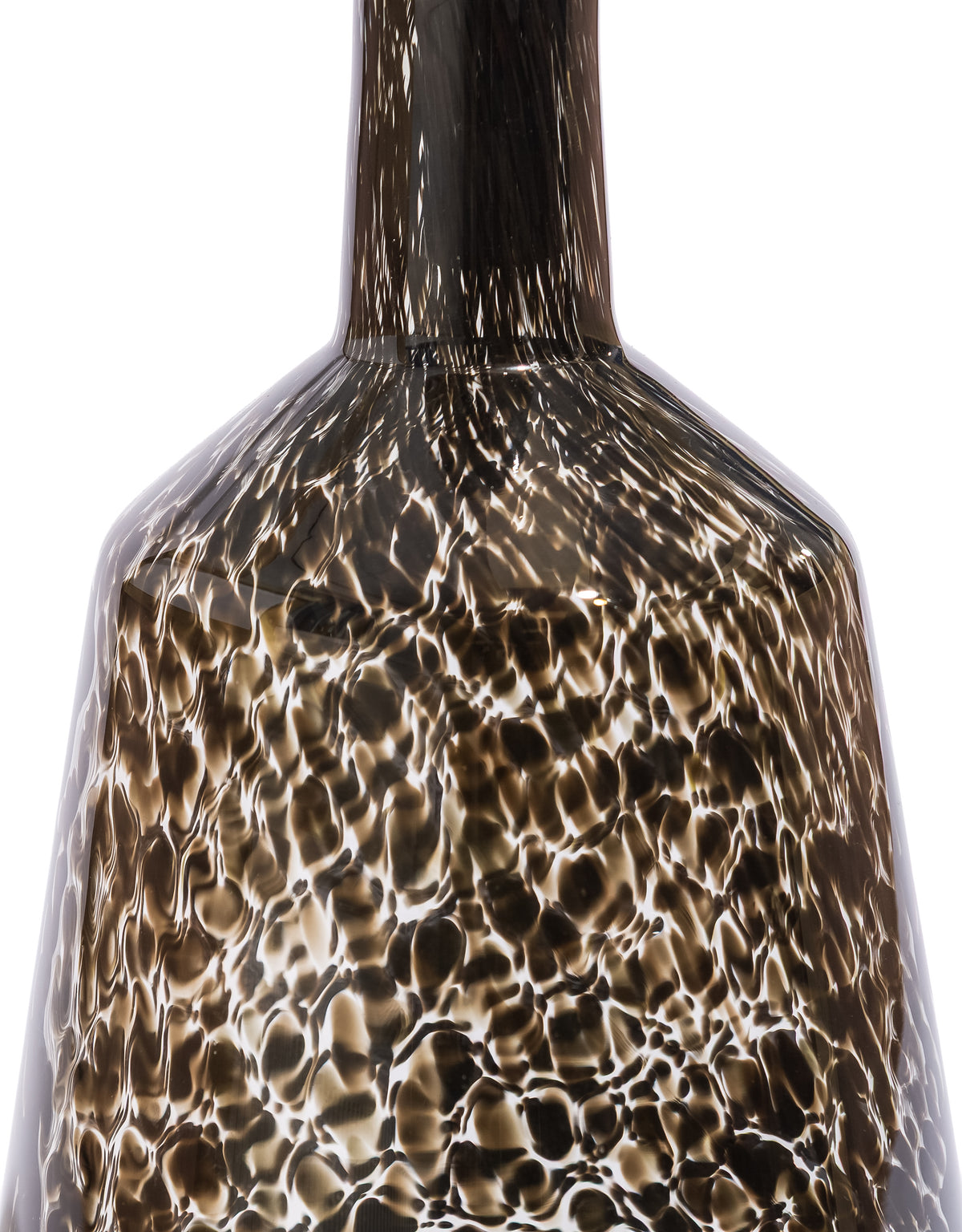Large Clear Leopard Print Glass Apothecary Bottle
